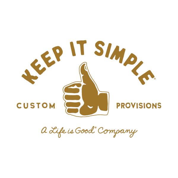Logo with 'Keep It Simple Custom Provisions' text and a hand gesture on a white background.