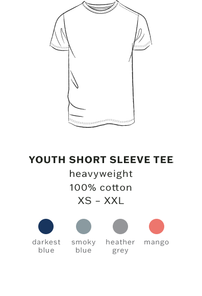 youth short sleeve heavyweight tee